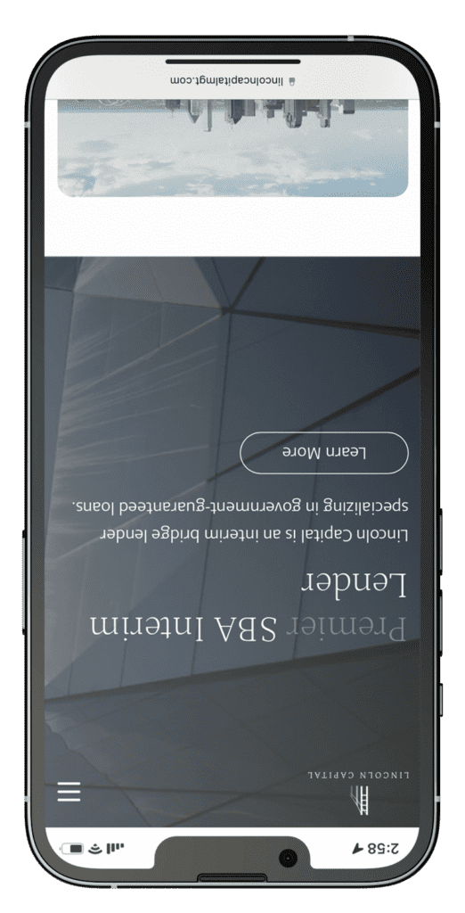 iPhone screen featuring Lincoln Capital's website