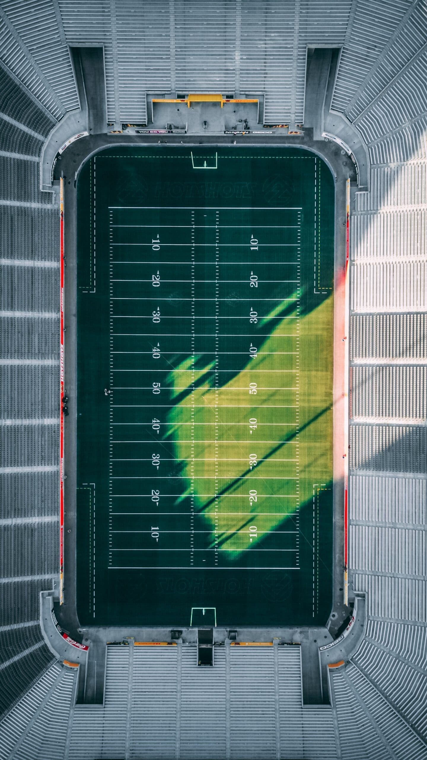 Football field from overhead