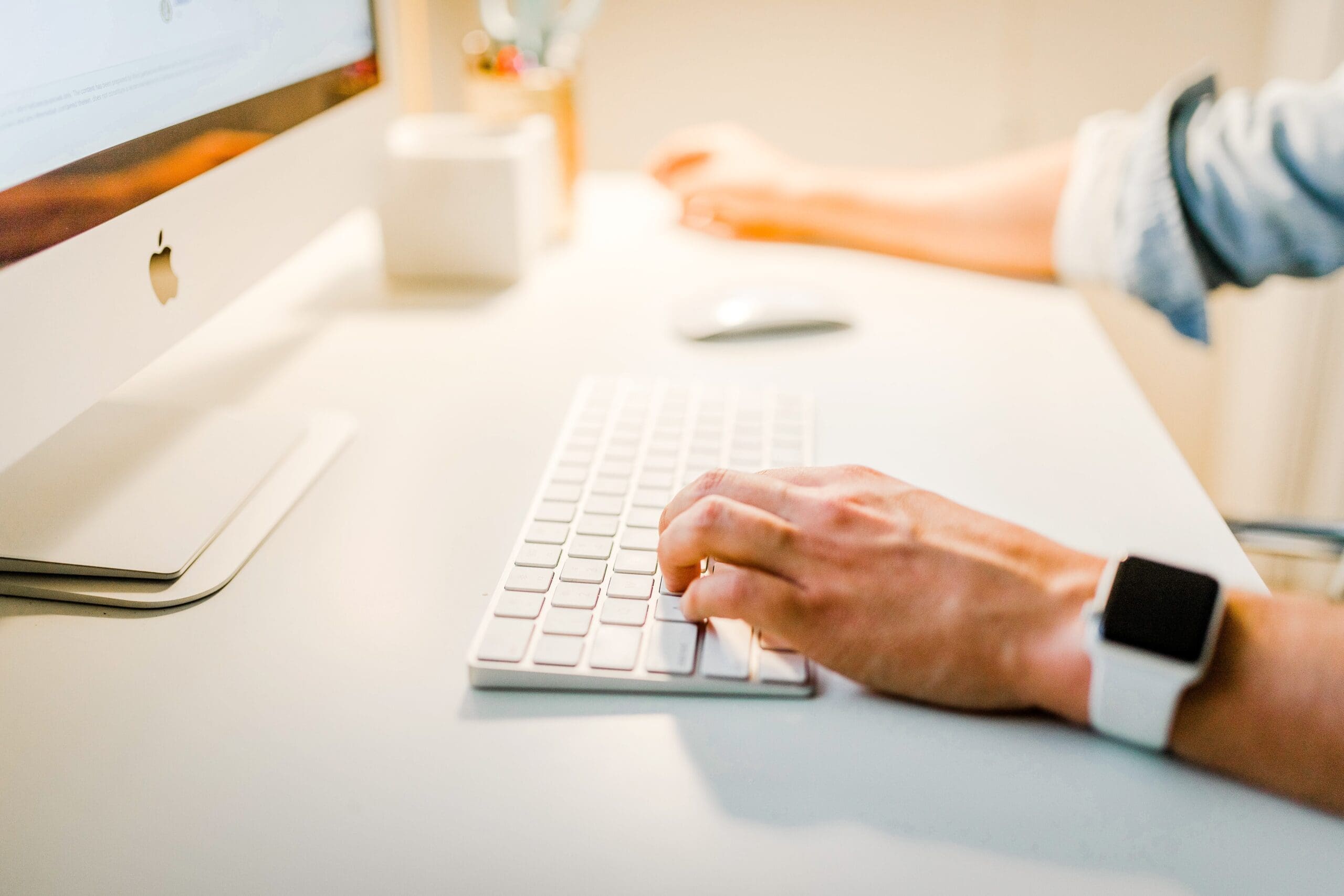 Person working at a computer