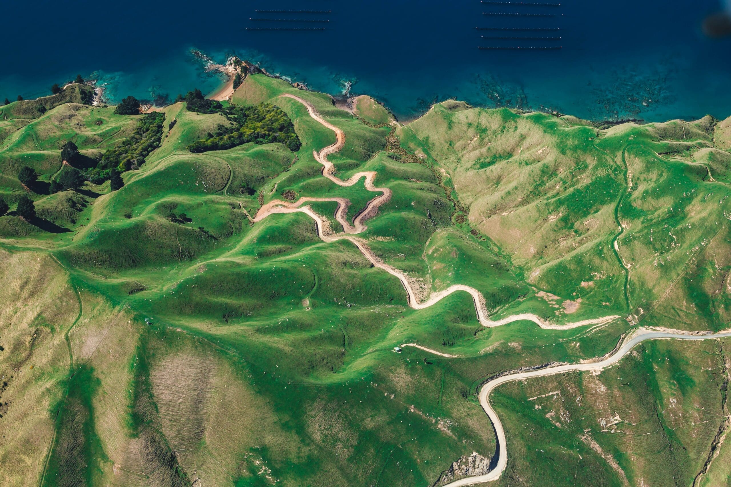 Trail through rolling hills