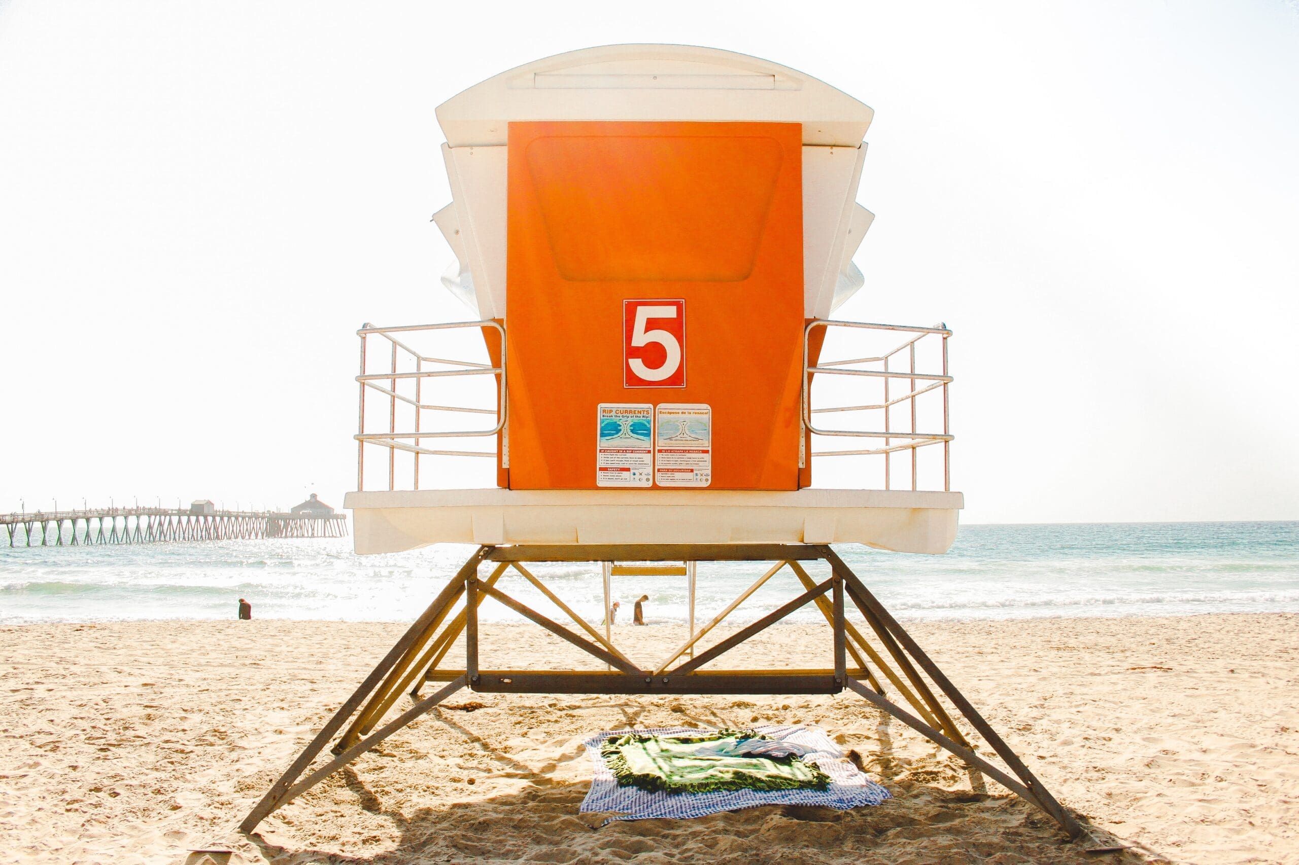 Lifeguard tower on beach