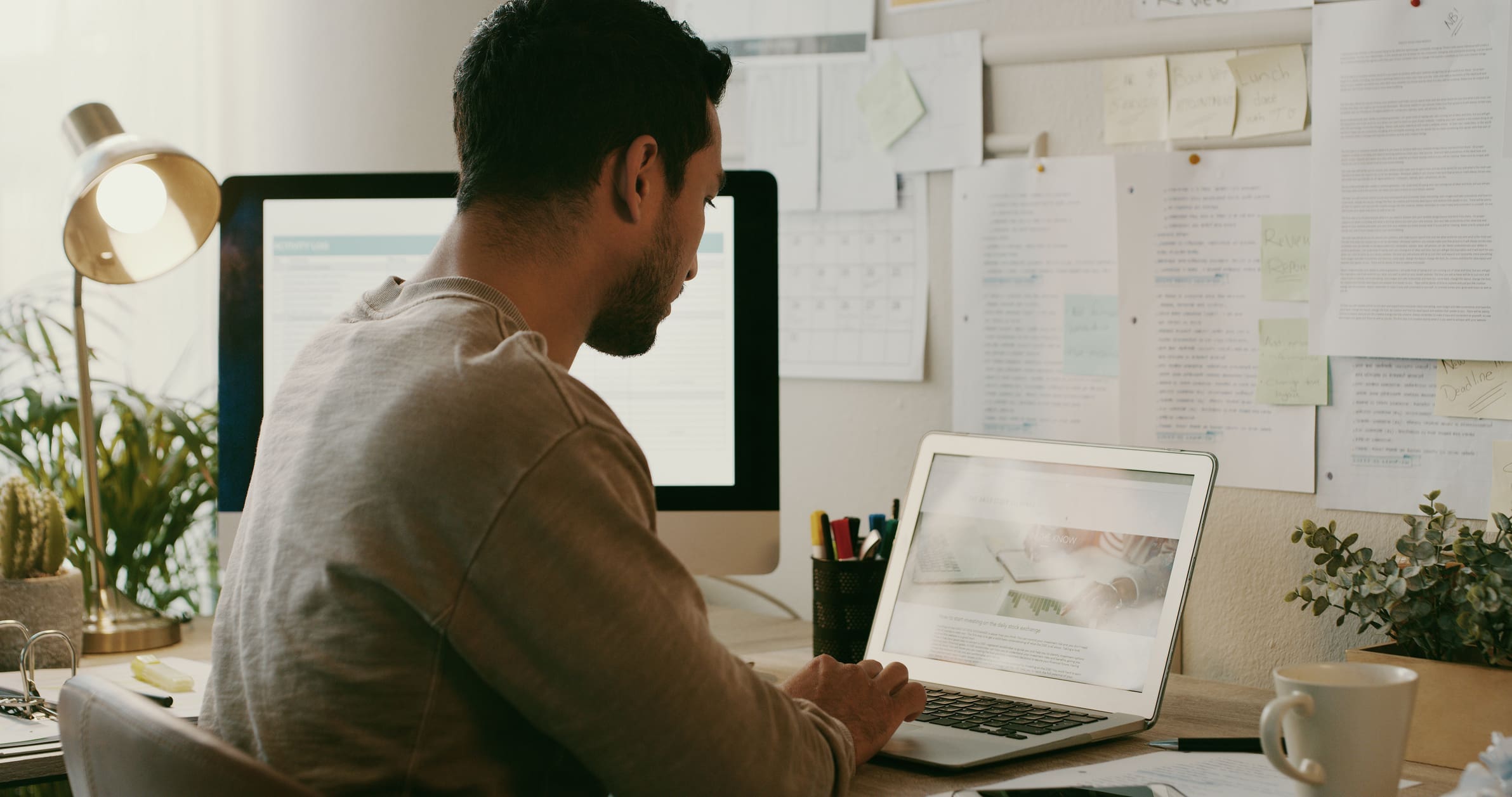 Man on computer