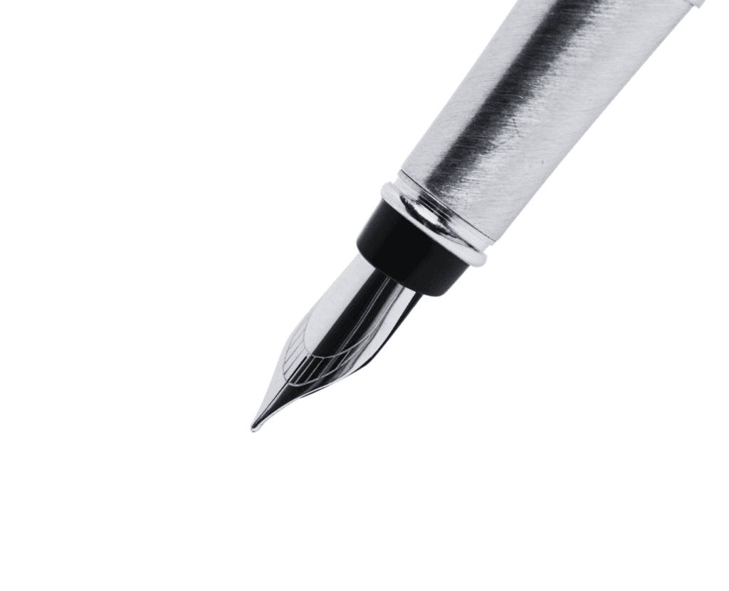 Fountain pen isolated on white background